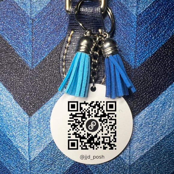 Custom Bag Tag / Key Chain - YOUR Poshmark QR code & closet name - Picture 2 of 4